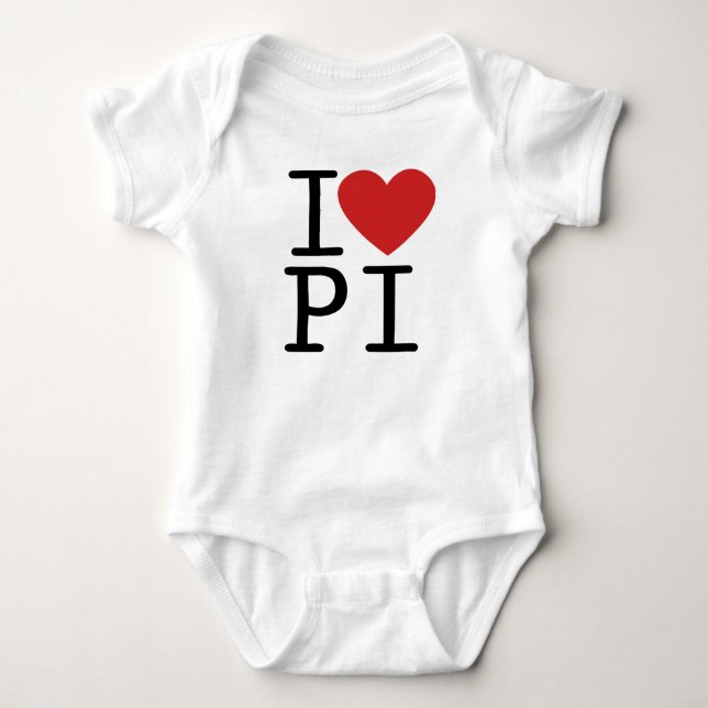 I LOVE PI BABY BODYSUIT (Front)