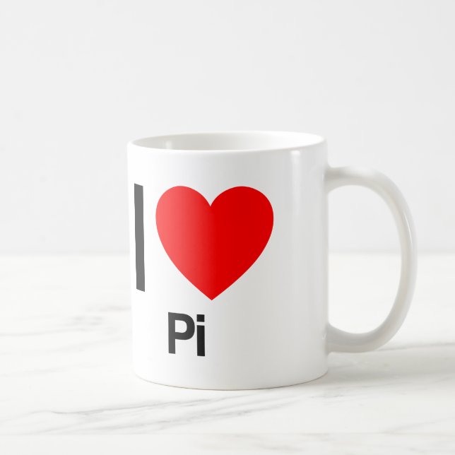 i love pi coffee mug (Right)