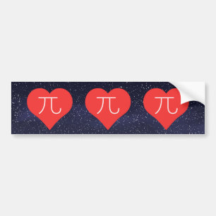 I Love Pi Day Bumper Sticker