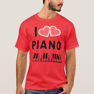 I love piano music  (3)  T-Shirt