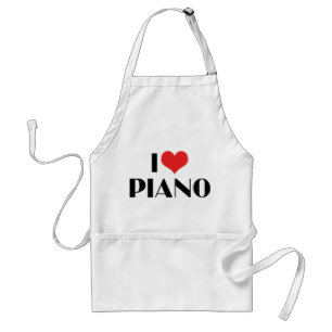 I Love Piano Standard Apron
