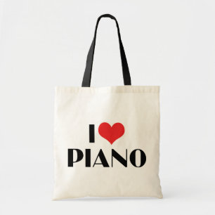 I Love Piano Tote Bag