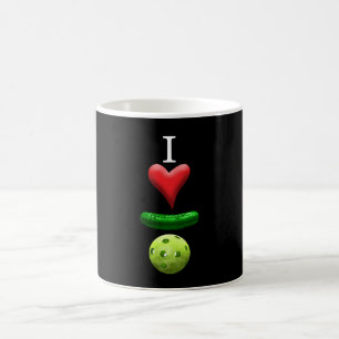 I Love Pickleball - Black - Coffee Mug