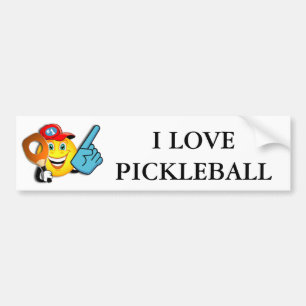 I Love Pickleball Bumper Sticker