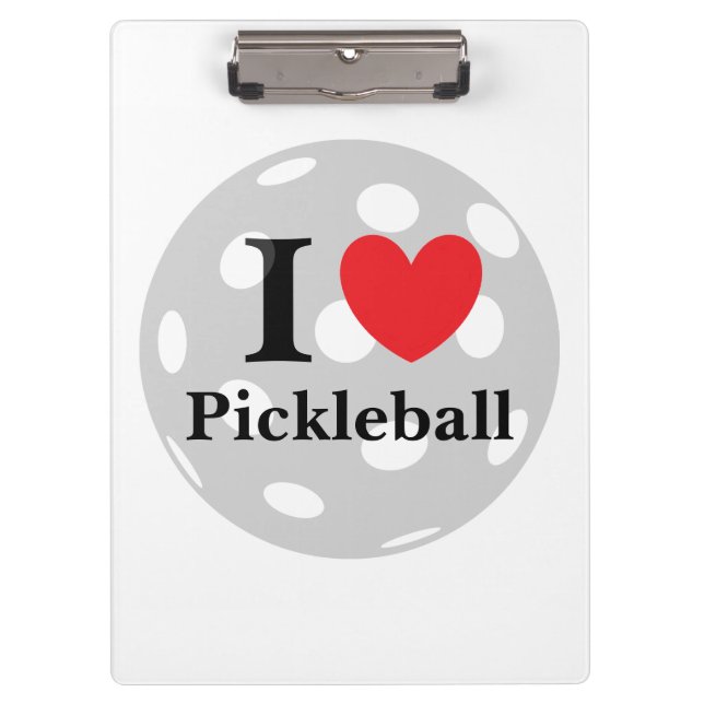 "I Love Pickleball" Clipboard (Front)
