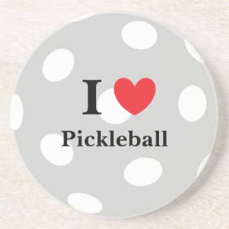 "I Love Pickleball" Coaster
