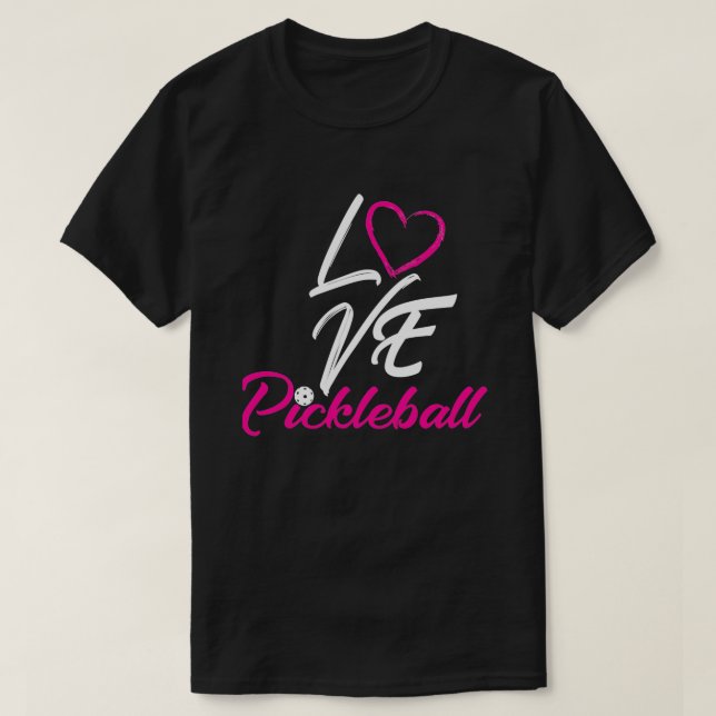 I Love Pickleball Essential T-Shirt (Design Front)