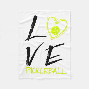 I love pickleball funny pickle ball fleece blanket