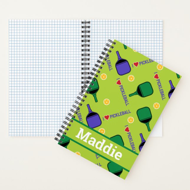 I love Pickleball green Notebook (Inside)