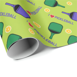 I love pickleball green wrapping paper