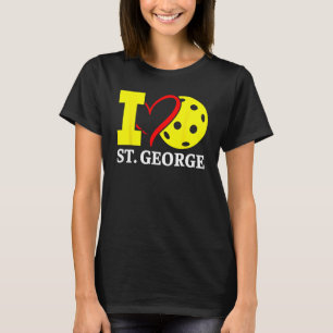 I Love Pickleball in St George Utah T-Shirt