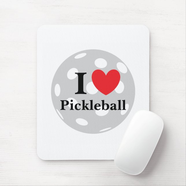 "I Love Pickleball" Mouse Mat (With Mouse)