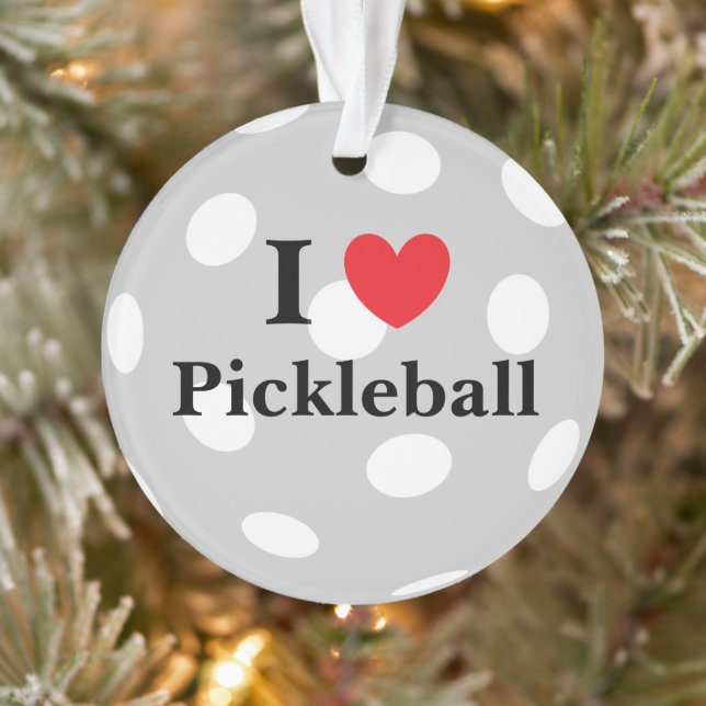 "I Love Pickleball"  Ornament (Tree)