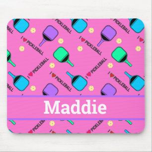 I love Pickleball pink  Mouse Mat