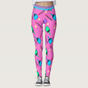 I love Pickleball pink (Smaller tile size) Leggings