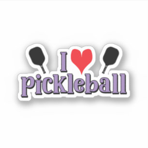 I love pickleball Purple Text Pickleball Paddles