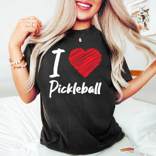 I Love Pickleball Retirement Pickleball Black T-Shirt
