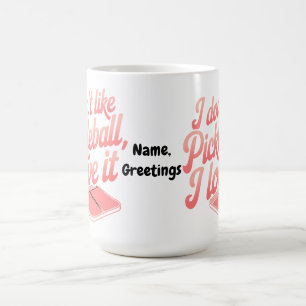 I Love Pickleball Retro Paddle Sports Graphic Coffee Mug