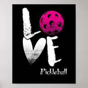 I Love Pickleball T-Shirt Funny Pickle Ball Poster