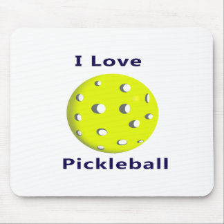 I love pickleball w yellow ball.png mouse mat