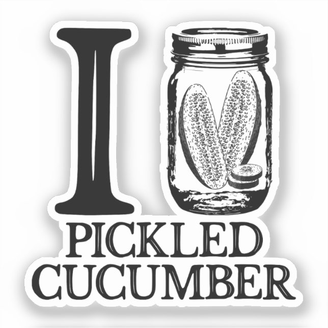 I Love Pickled Cucumber - Vintage Pickle Cucumber (Front)