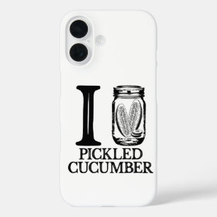 I Love Pickled Cucumber - Vintage Pickle Cucumber iPhone 16 Case