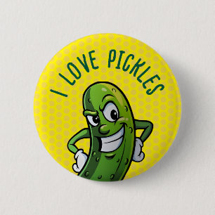 I Love Pickles 6 Cm Round Badge