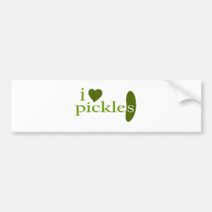 I Love Pickles Bumper Sticker