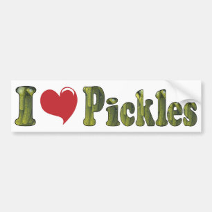 I Love Pickles Bumper Sticker