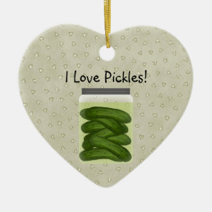 I Love Pickles Christmas Ornament