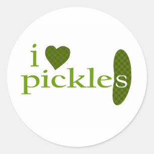 I Love Pickles Classic Round Sticker