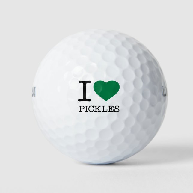 I LOVE PICKLES GOLF BALLS (Front)