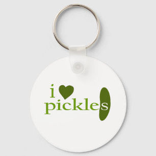 I Love Pickles Key Ring