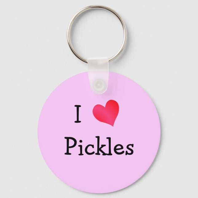 I Love Pickles Key Ring (Front)