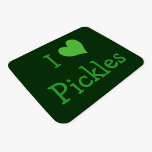 I Love Pickles Mouse Mat<br><div class="desc">"I Love" heart designs with a pickle green heart symbol. If you aren't finding what you want,  check the sidebar and use one of the available templates.</div>