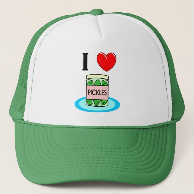 I Love Pickles Trucker Hat (Front)