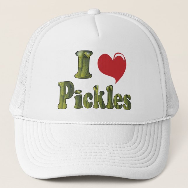 I Love Pickles Trucker Hat (Front)