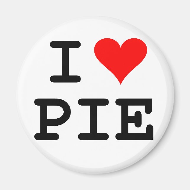 I love pie (black lettering) magnet (Front)
