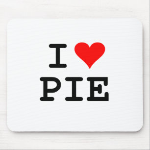 I love pie (black lettering) mouse mat