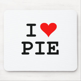 I love pie (black lettering) mouse mat