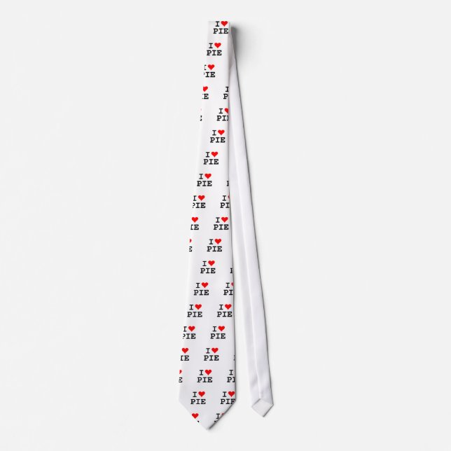 I love pie (black lettering) tie (Front)