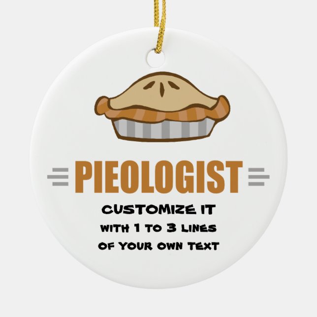 I Love Pie Ceramic Tree Decoration (Front)