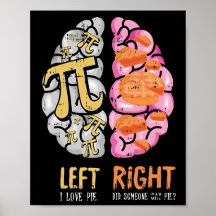 I Love Pie Pi Day Funny Math Symbols Teacher Stude Poster