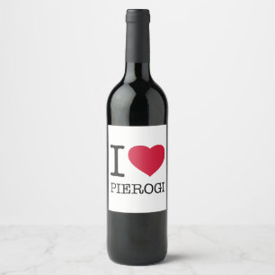 I LOVE PIEROGI WINE LABEL