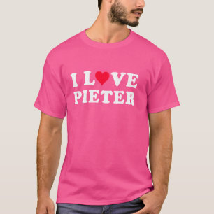I Love Pieter Matching Girlfriend & Boyfriend Piet T-Shirt