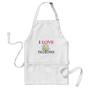 I Love Pigeons Standard Apron