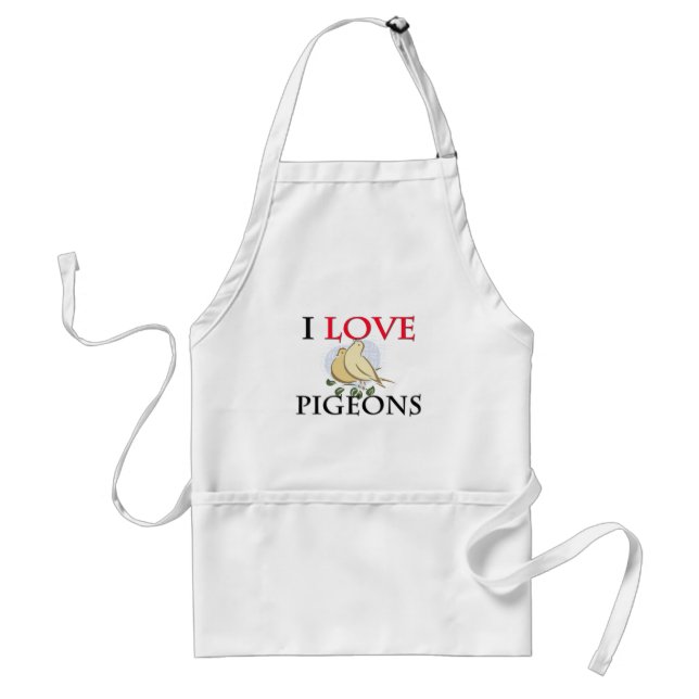 I Love Pigeons Standard Apron (Front)