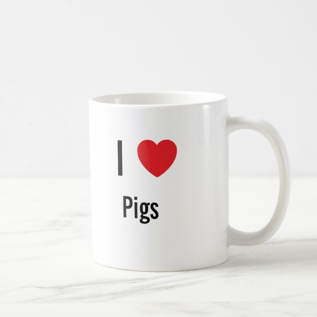 I love Pigs Coffee Mug (Right)