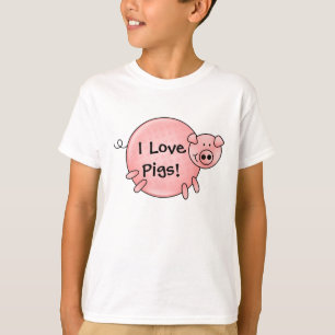 I Love Pigs Kids T-Shirt