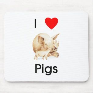 I love pigs Mousepad